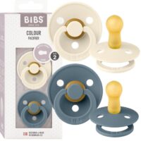 Smoczki, 2pak, Bibs - IVORY & PETROL, 6m+