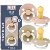 Smoczki, 2pak, Bibs - BLUSH NGLOW & VANILLA GLOW, 6m+
