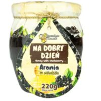 Pszczelarz Kozacki- Miód Polski - Na dobry dzień - miód z aronią 220g