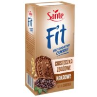 Sante - Fit Ciasteczka - Fit Ciasteczka Zbożowe Kakaowe Bez Cukru 300g 6x4szt