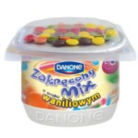 Danone - Zakręcony Mix Jogurt o smaku waniliowym 125 g