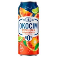 Piwo 0% - Okocim Piwo bezalkoholowe Sycylijska Pomarańcza z Limonką 0,0% 4x 500ml