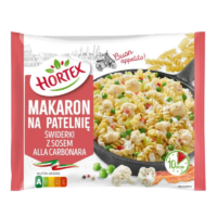HORTEX Mrożonki - Makaron na Patelnię Świderki z Sosem Carbonara 450g
