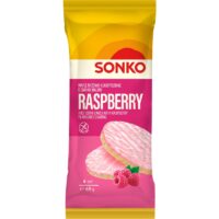 Sonko – Wafle ryżowo kukurydziane na słodko - Wafle ryzowo kukurydziane o smaku maliny 65g
