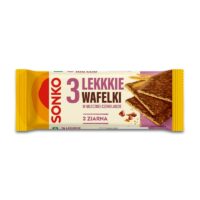 Sonko – Wafle ryżowo kukurydziane na słodko - Wafelki lekkkie 3 ziarna w czekoladzie mlecznej Sonko 36g