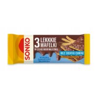 Sonko – Wafle ryżowo kukurydziane na słodko - Lekkie wafelki w czekoladzie mlecznej bez dodatku cukru Sonko 36g