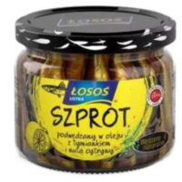 Łosoś – Szprot - Szprot podwędzany w oleju z tymiankiem i nutą cytryny 250 g