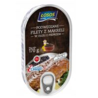 Łosoś – Makrela - Podwędzane filety z makreli w oleju z pieprzem 170 g