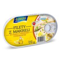 Łosoś – Makrela - Filety z makreli w oleju z pieprzem cytrynowym 170 g