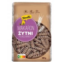 Novelle – makarony razowe i żytnie - Makaron NOVELLE Żytnie Pełnoziarniste Świdry 400g