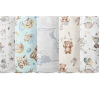 Libra – pieluszki flanelowe 60x80 - Zestaw 5 flanelowa 60x80cm