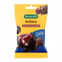 Bakalland – owoce w czekoladzie - Wiśnia w gorzkiej czekoladzie Wedel 37g
