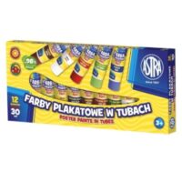 Astra Przybory Szkolne Biurowe - Farby plakatowe 12 kolorów 30ml tuba