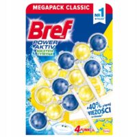 Bref - kulki do WC - Power Aktiv 3x50g Cytryna