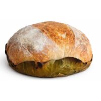 Żabczyńscy – chleb - Chleb na liściu kapusty krojony