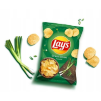 Chipsy Lay's Doritos Star Snaki Cheetos - Chipsy Lays Zielona Cebulka 130g