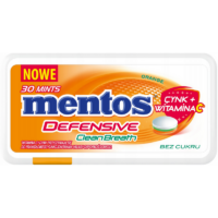 Mentos i Fruittella - Mentos Clean Breath Pastylki Draże Pomarańczowe Bez Cukru z Witaminą C 21g