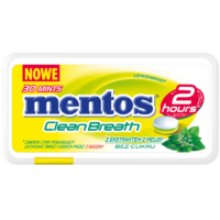 Mentos i Fruittella - Mentos 2H Clean Breath Odświeżające Pastylki Bez Cukru Melisa Cytryna 21g