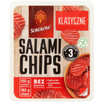 Sokołów - Kabanosy i Mięsne Przekąski - SALAMI CHIPS KLASYCZNE 60 G