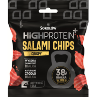 Sokołów - Kabanosy i Mięsne Przekąski - HIGH PROTEIN SALAMI CHIPS CRISPY 25G