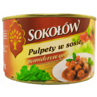 Sokołów - Konserwy - PULPETY W SOSIE POMIDOROWYM 400G