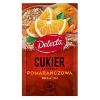 Delecta – Cukier - Cukier pomarańczowy ze skórką pomarańczową 15g