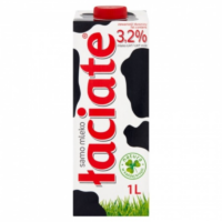 Łowicz - Mleko Łowickie, Łaciate 1 - Krowie UHT ŁACIATE 3,2% 1L