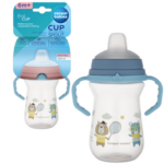Kubek Niekapek Silikonowym Ustnikiem First Cup, Canpol - Bonjour Niebieski, 250ml