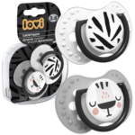 Smoczki Dynamiczne Silikonowe, 2szt., Lovi - Salt & Pepper, 3-6m