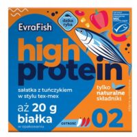 Evrafish sałatka i pasta rybna - Proteinowa sałatka z tuńczykiem w stylu tex-mex 160G
