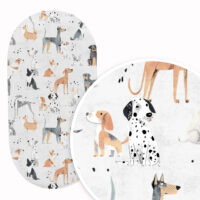 PRZEŚCIERADŁO DO GONDOLI WÓZKA KOŁYSKI BAWEŁNA, Cztery Słonie - Psia Rodzina