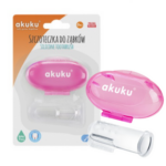 Szczoteczki dla Dzieci 0m+ - Różowa Na Palec Akuku