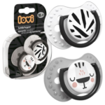 Smoczki Dynamiczne Silikonowe, 2szt., Lovi - Salt & Pepper, 18m+