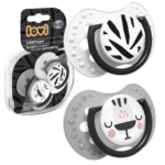 Smoczki Dynamiczne Silikonowe, 2szt., Lovi - Salt & Pepper, 6-18m