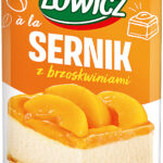 Deser Ryżowo - Owocowy Tubka, 100g, Łowicz - SERNIK Z BRZOSKWINIAMI