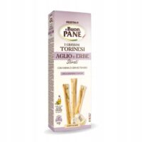 IL BUON PANE" GRISSITALIA - WŁOCHY - Paluszki GRISSINI z czosnkiem, ziołami i oliwą z oliwek 120g