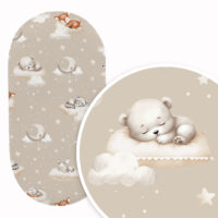 PRZEŚCIERADŁO DO GONDOLI WÓZKA KOŁYSKI BAWEŁNA, Cztery Słonie - Słodki sen