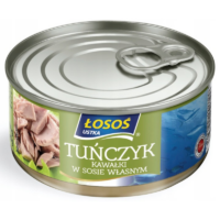 Łosoś Ustka - Tuńczyk chunk w sosie własnym 170g