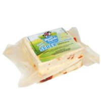 Wesoła Zagroda – serki podpuszkowe i twarogi - Ser podpuszkowy Papryka i czosnek niedźwiedzi 100g