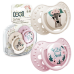 Smoczki Dynamiczne Silikonowe, 2szt., Lovi - Wild Soul Girl, 6-18m