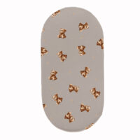 PRZEŚCIERADŁO DO GONDOLI WÓZKA KOŁYSKI BAWEŁNA, Cztery Słonie - Zamyślony miś na beżu