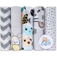 Pieluszki Pieluchy Tetrowe, Zestawy 5 sztuk - Zygzaki