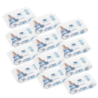 Nawilżane Chusteczki 99% Water, Aqua Wipes - Białe, 12 sztuk