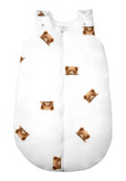 ŚPIWOREK DO SPANIA NIEMOWLĘCY BAWEŁNA 100% PRODUKT POLSKI - A KUKU MIŚ NA BIAŁYM, Całoroczny 0-6m