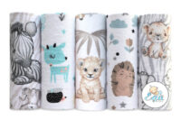 Pieluszki Pieluchy Flanelowe, Zestawy, Ega - zebra