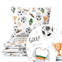 CZTERY SŁONIE Pościel Dziecięca do Łóżeczka 2el PRODUKT POLSKI - FUTBOL, 135x100