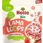 Płatki Śniadaniowe - BIO CHRUPIĄCE PŁATKI ZBOŻOWE KRĄŻKI TRUSKAWKOWA LAMA 125g