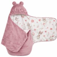 OTULACZ DO FOTELIKA NOSIDEŁKA ZAPINANY CIEPŁY BAWEŁNA PLUSZ PRODUKT POLSKI CZTERY SŁONIE - Mysz polna, Old Rosa