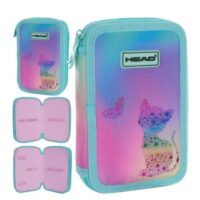 Astra – plecak, piórnik, worek na obuwie - Piórnik podwójny bez wyposażenia Head Kitty Ombre