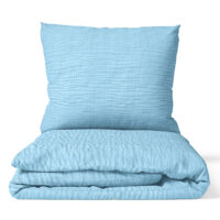 CZTERY SŁONIE Pościel Dziecięca do Łóżeczka 2el PRODUKT POLSKI - Pościel Muślinowa Baby Blue, 135x100